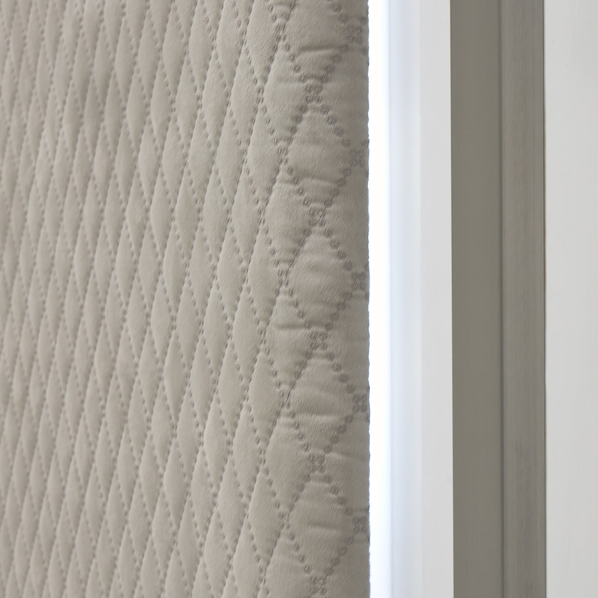 Marquee Cloud White Queen Panel Bed With Led Lighting from Michael Amini - Luna Furniture