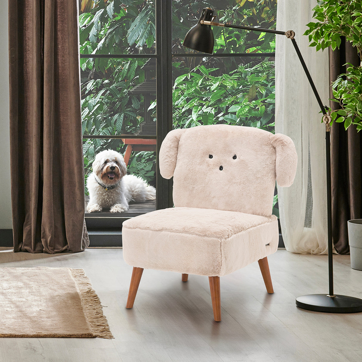 A La Carte Capri Puppy Slipper Chair from Michael Amini - Luna Furniture