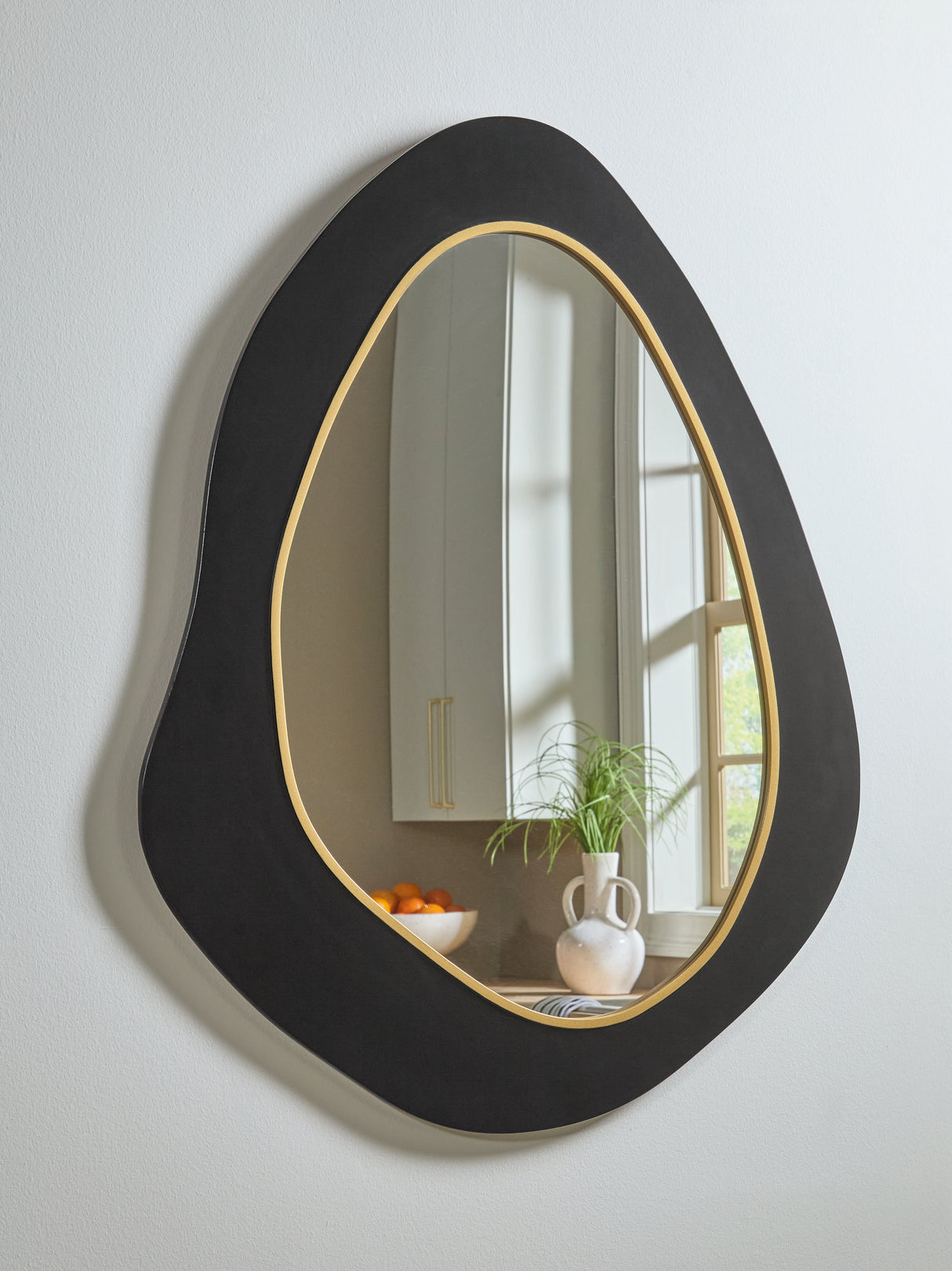 Kierlock Black/Gold Finish Accent Mirror from Ashley - Luna Furniture