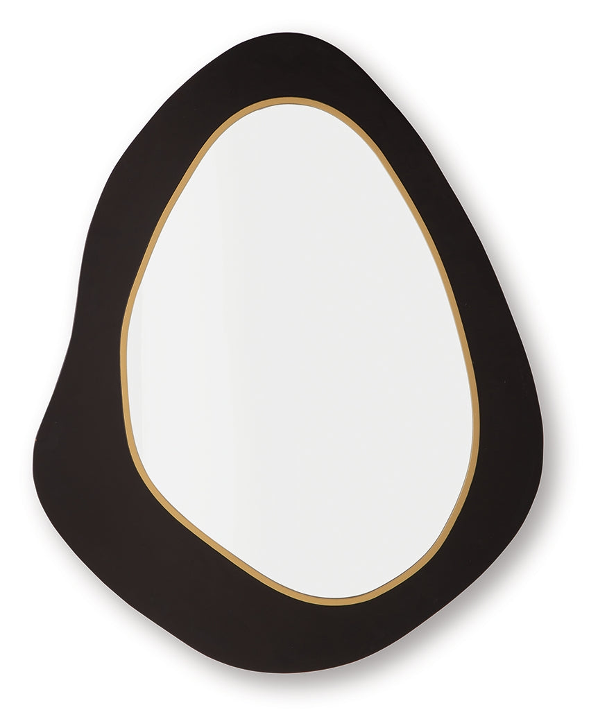 Kierlock Black/Gold Finish Accent Mirror from Ashley - Luna Furniture