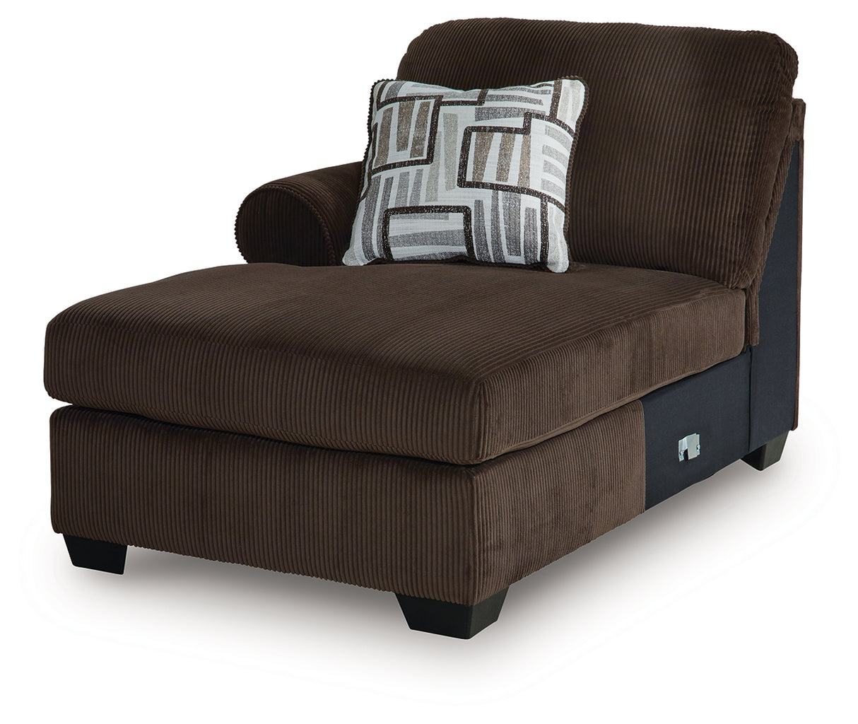 Kimlee Chocolate Left-Arm Facing Corner Chaise from Ashley - Luna Furniture