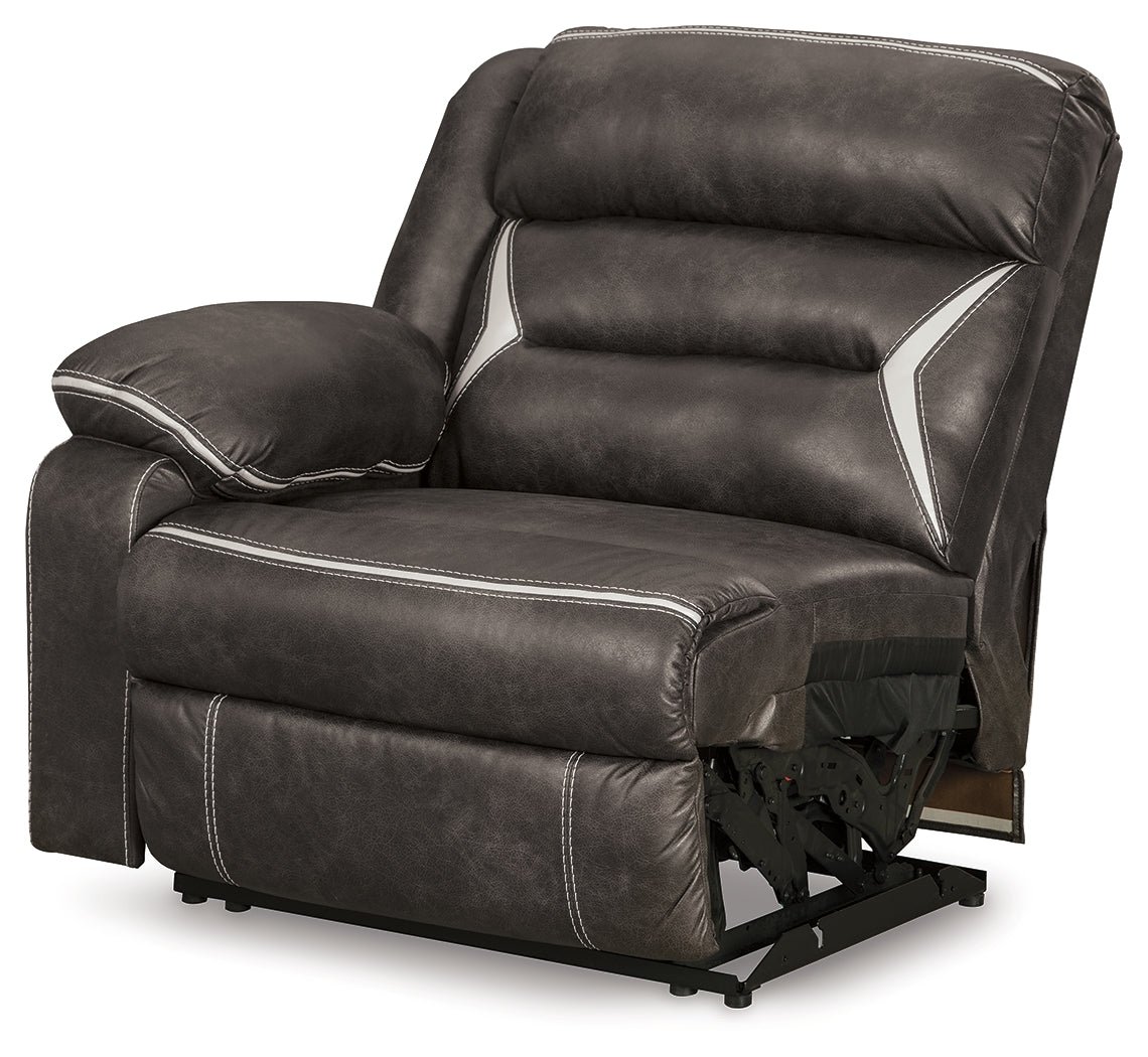 Kincord Midnight 2-Piece Power Reclining Sectional Loveseat from Ashley - Luna Furniture