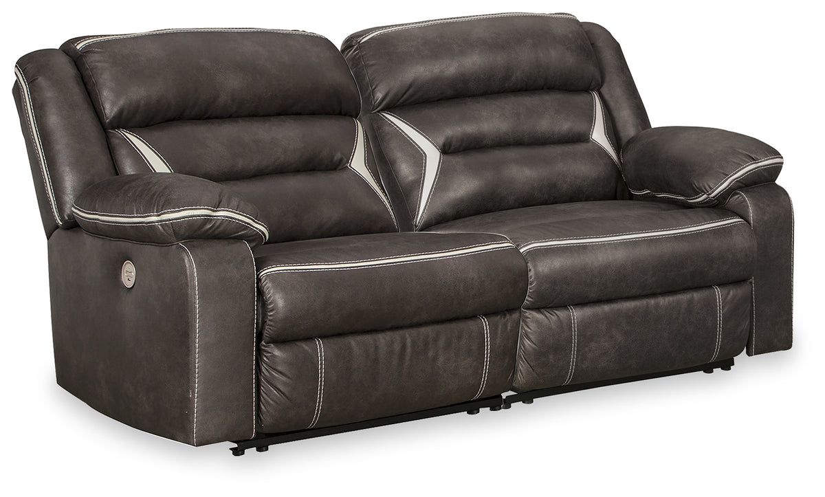 Kincord Midnight 2-Piece Power Reclining Sectional Loveseat from Ashley - Luna Furniture