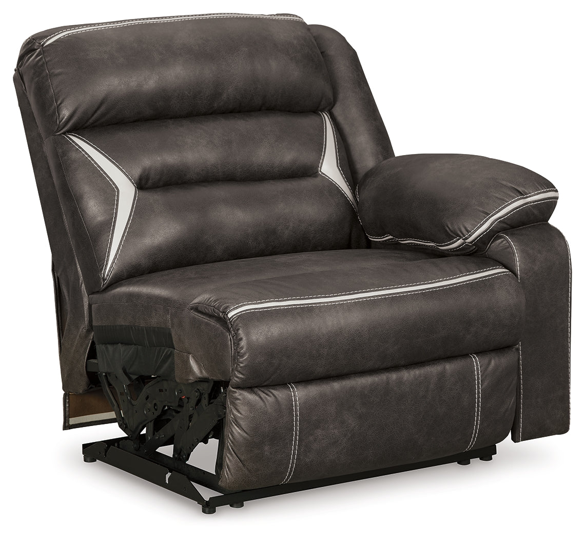 Kincord Midnight 2-Piece Power Reclining Sectional Loveseat from Ashley - Luna Furniture