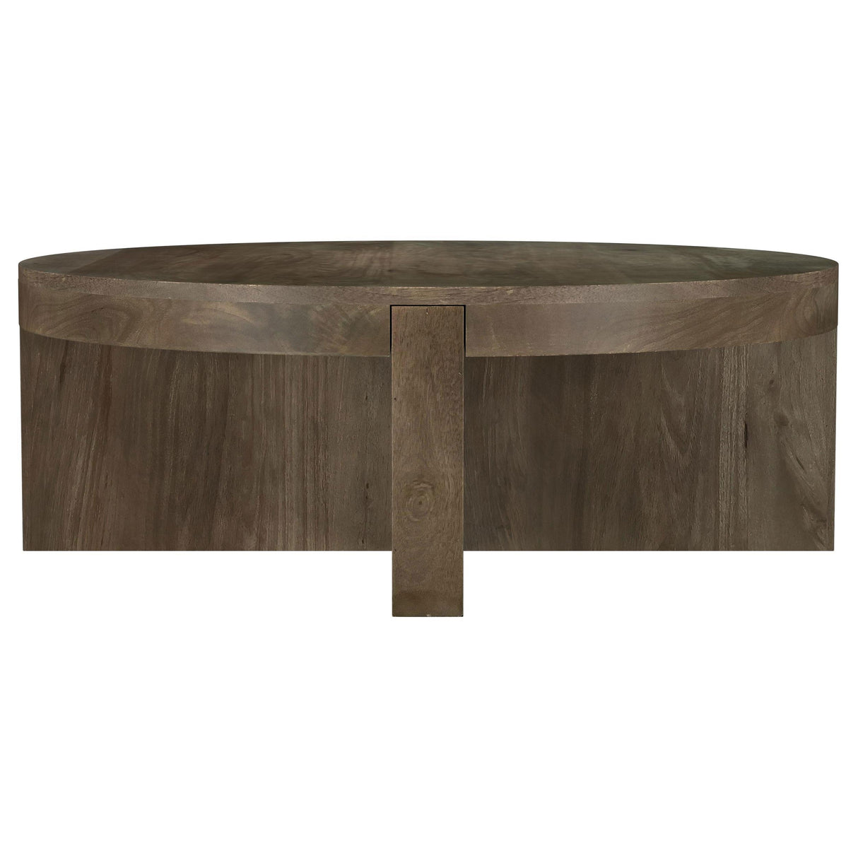 Kinkaid Brown Round Solid Mango Wood Coffee Table from Coaster - Luna Furniture