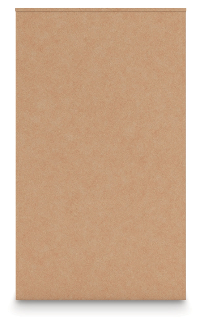 Kinlanni Queen Upholstered Panel Bed with Dresser and Chest in Tan from Ashley - Luna Furniture