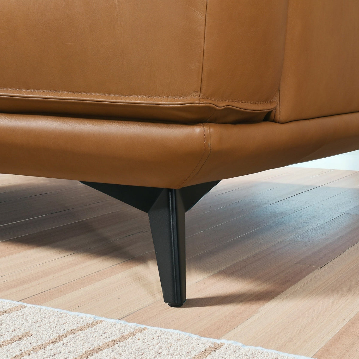 Knox Tan Genuine Leather Sofa from Ashcroft Furniture - Luna Furniture