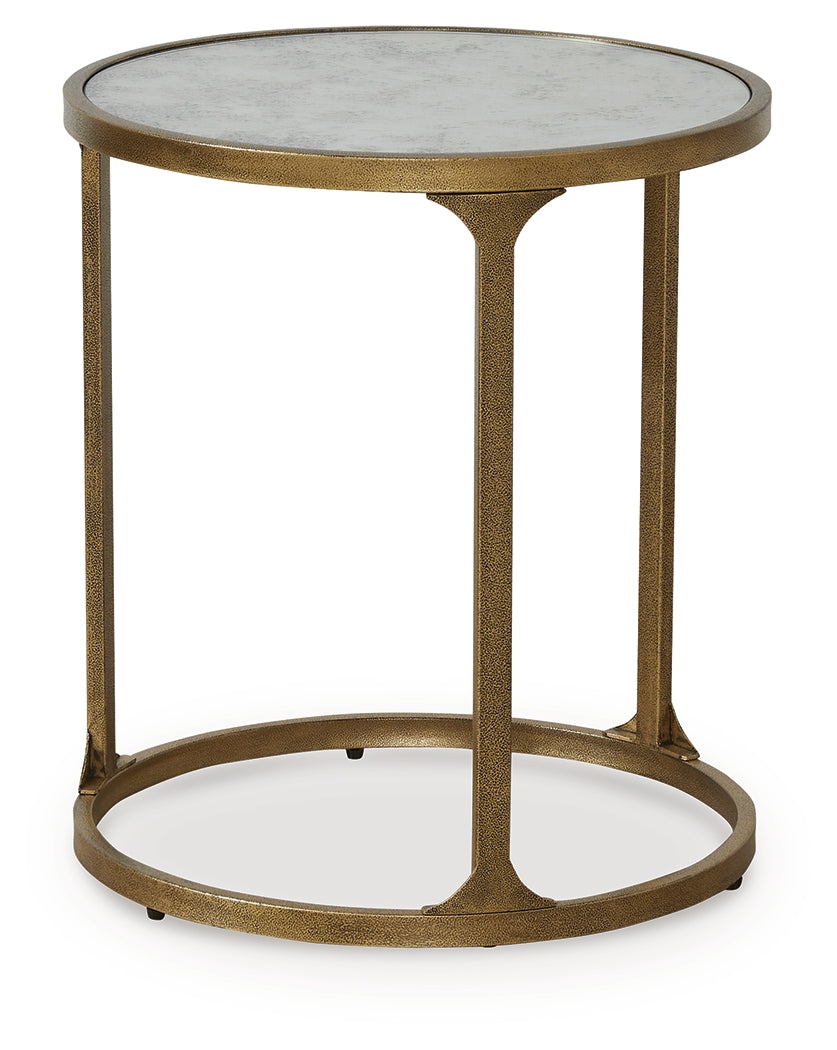 Korajane Antique Gold End Table from Ashley - Luna Furniture