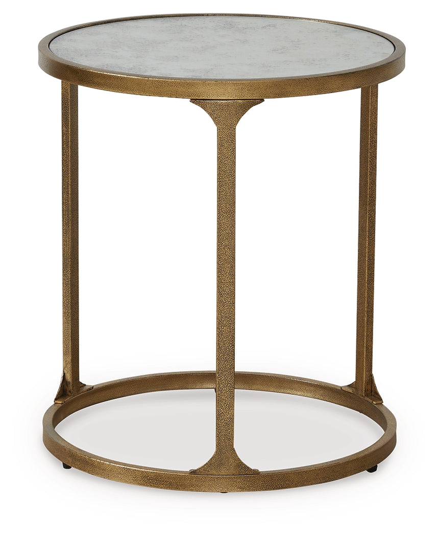 Korajane Antique Gold End Table from Ashley - Luna Furniture