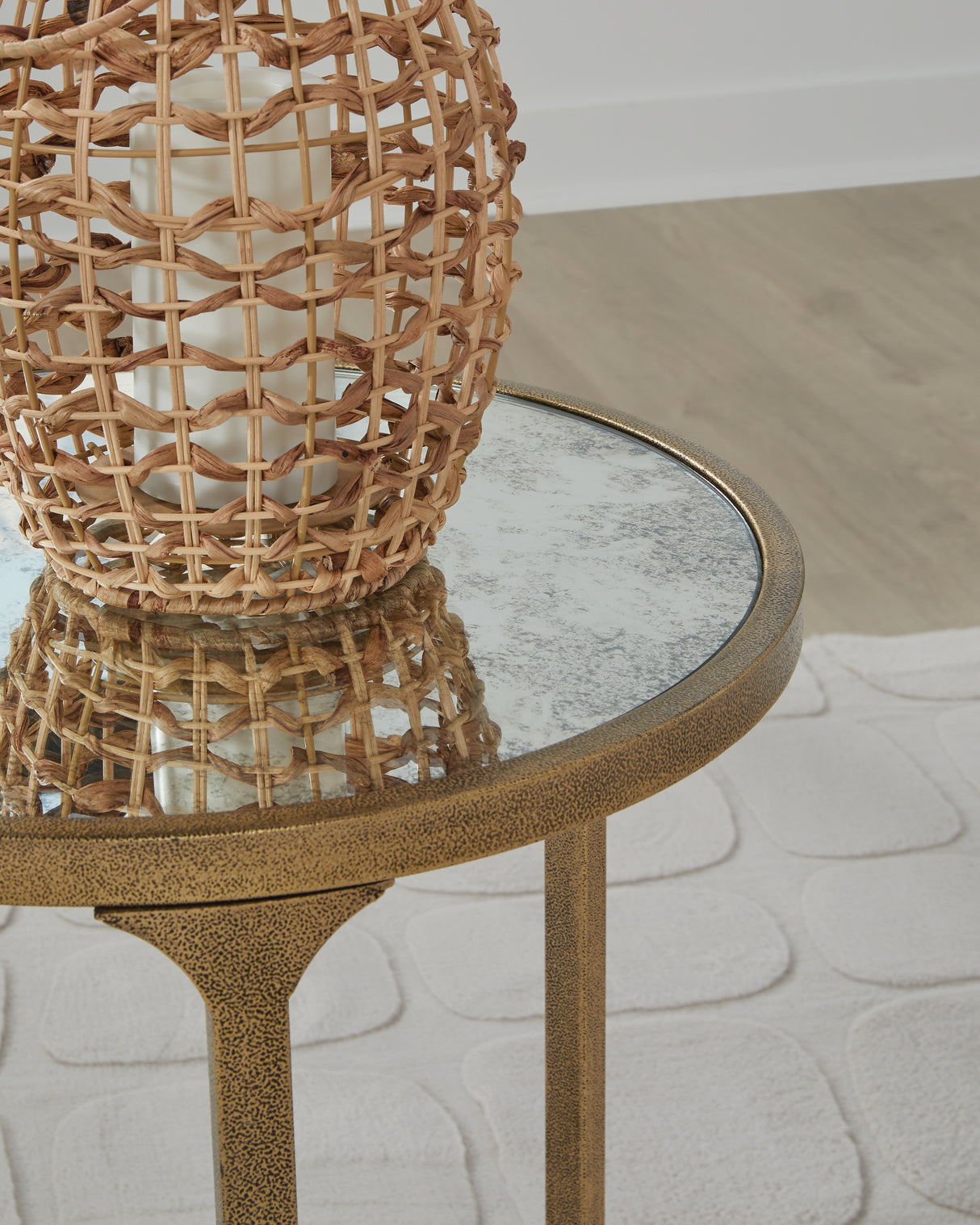 Korajane Antique Gold End Table from Ashley - Luna Furniture