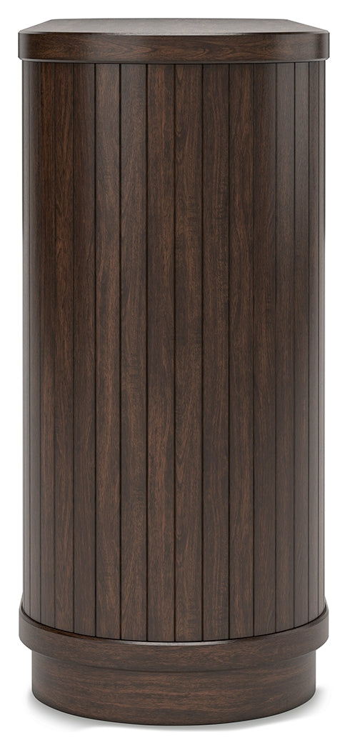 Korestone Home Office Desk with Chair and Storage in Warm Brown from Ashley - Luna Furniture