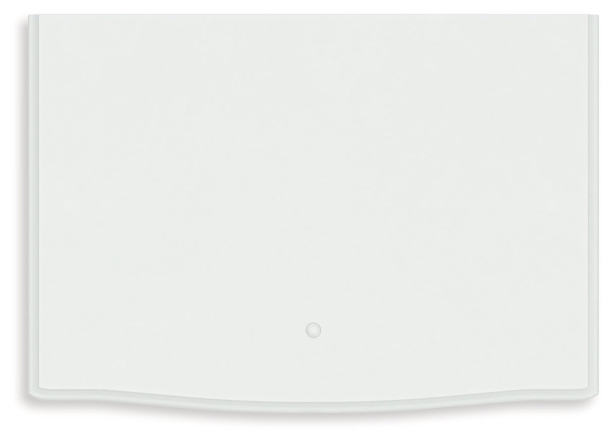 Kozlani Full Upholstered Panel Bed with Dresser and Nightstand in White from Ashley - Luna Furniture