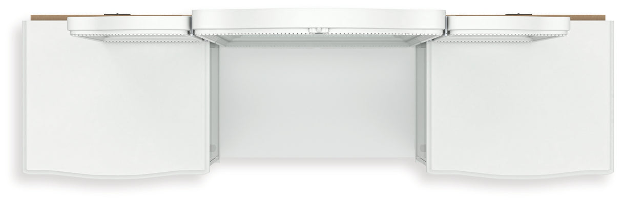 Kozlani White Vanity with Mirror from Ashley - Luna Furniture