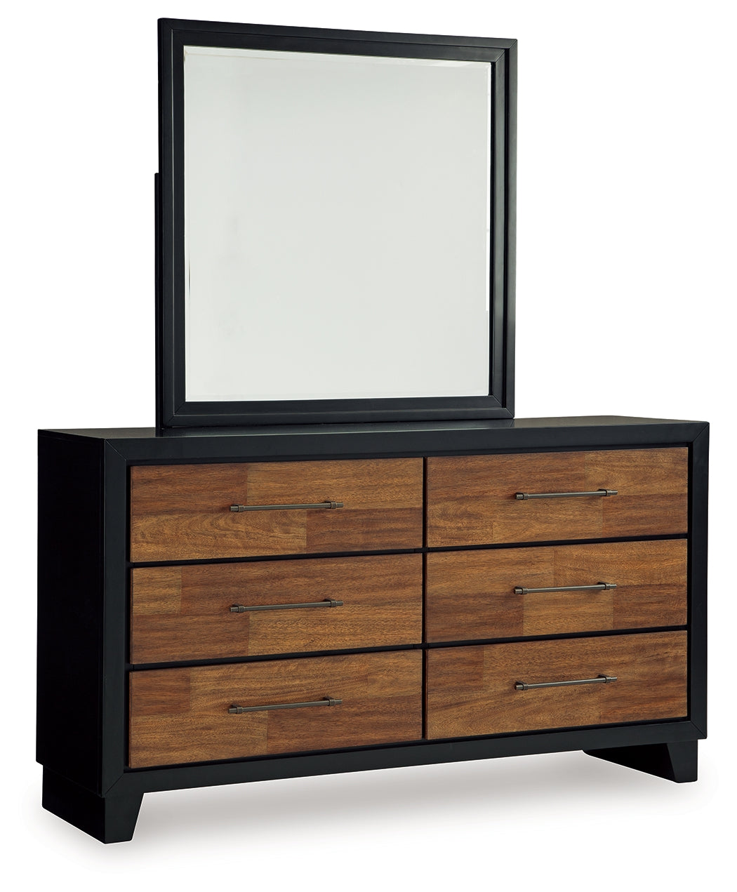 Kraeburn Brown/Black Dresser and Mirror from Ashley - Luna Furniture