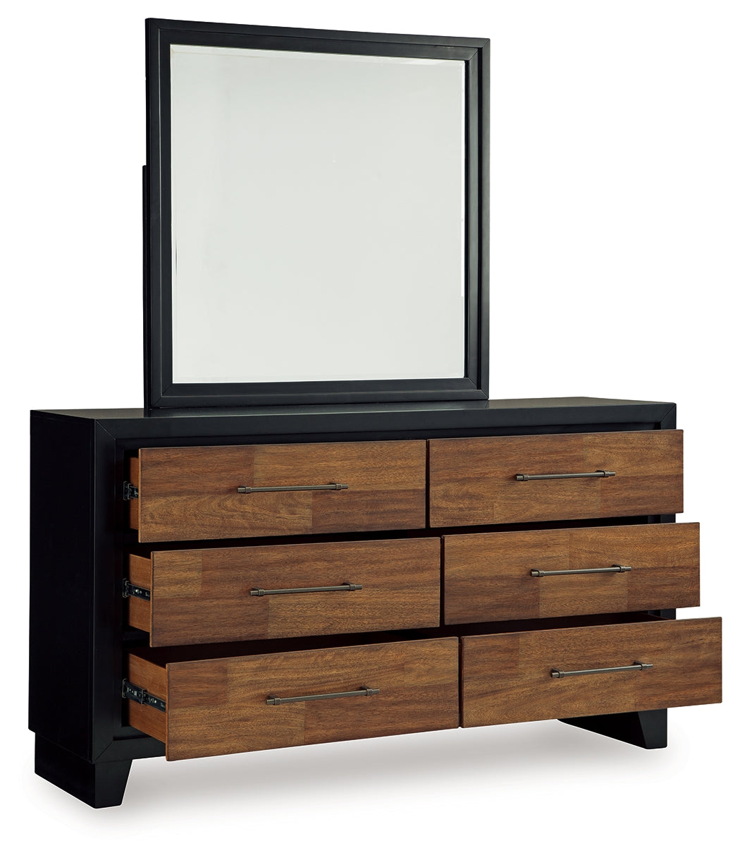 Kraeburn Brown/Black Dresser and Mirror from Ashley - Luna Furniture