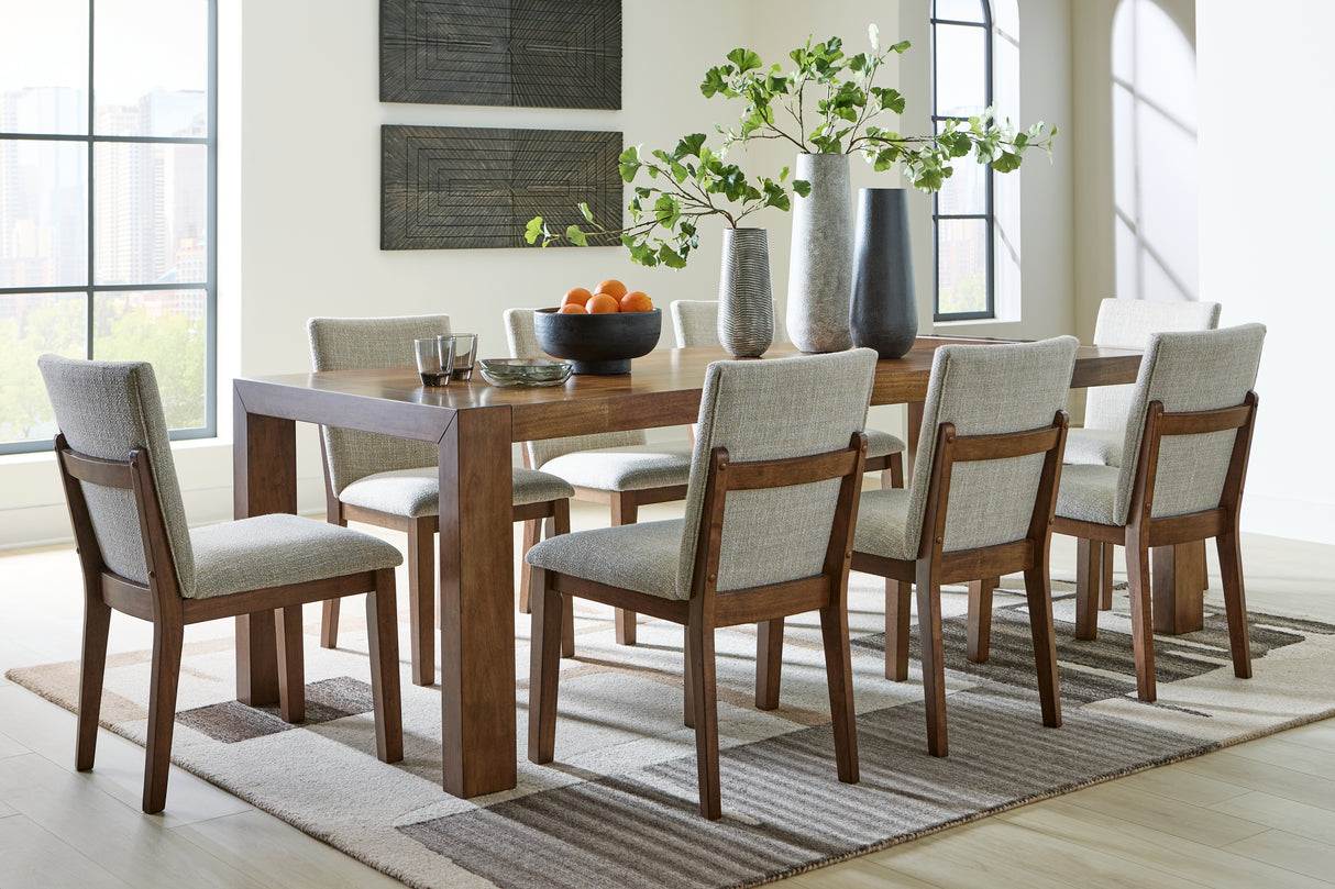 Kraeburn Dining Table and 8 Chairs in Brown from Ashley - Luna Furniture