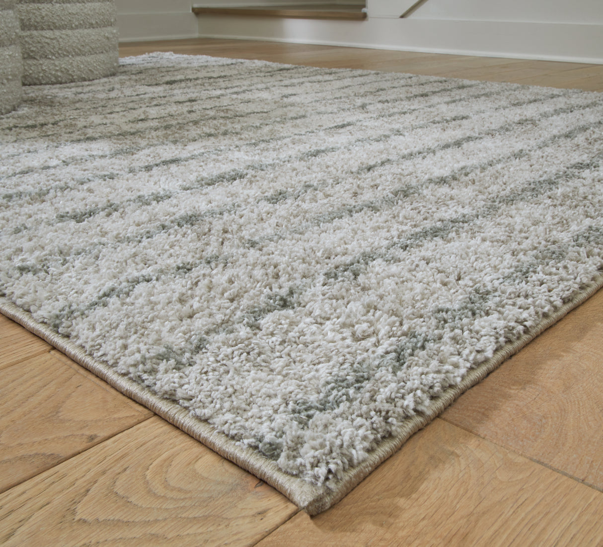 Laddway Cream/Green Large Rug from Ashley - Luna Furniture