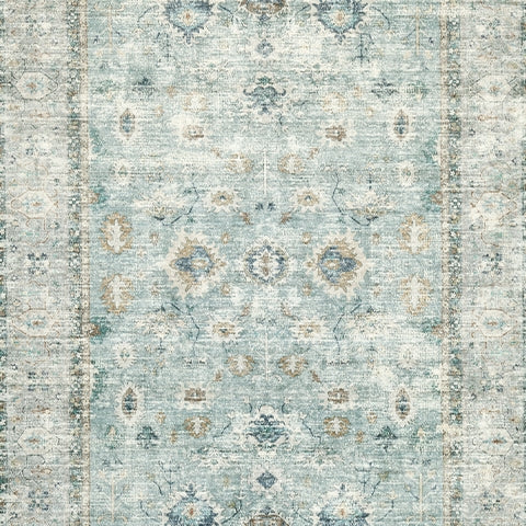 Ladstoney Teal/Beige/Ochre Medium Rug from Ashley Furniture - Luna Furniture