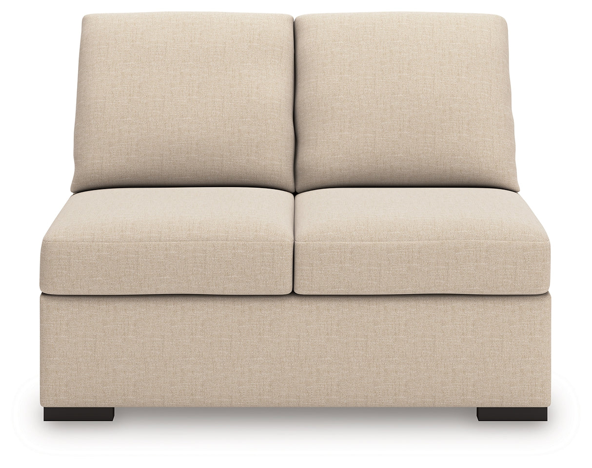 LadyMae Twill Armless Loveseat from Ashley - Luna Furniture
