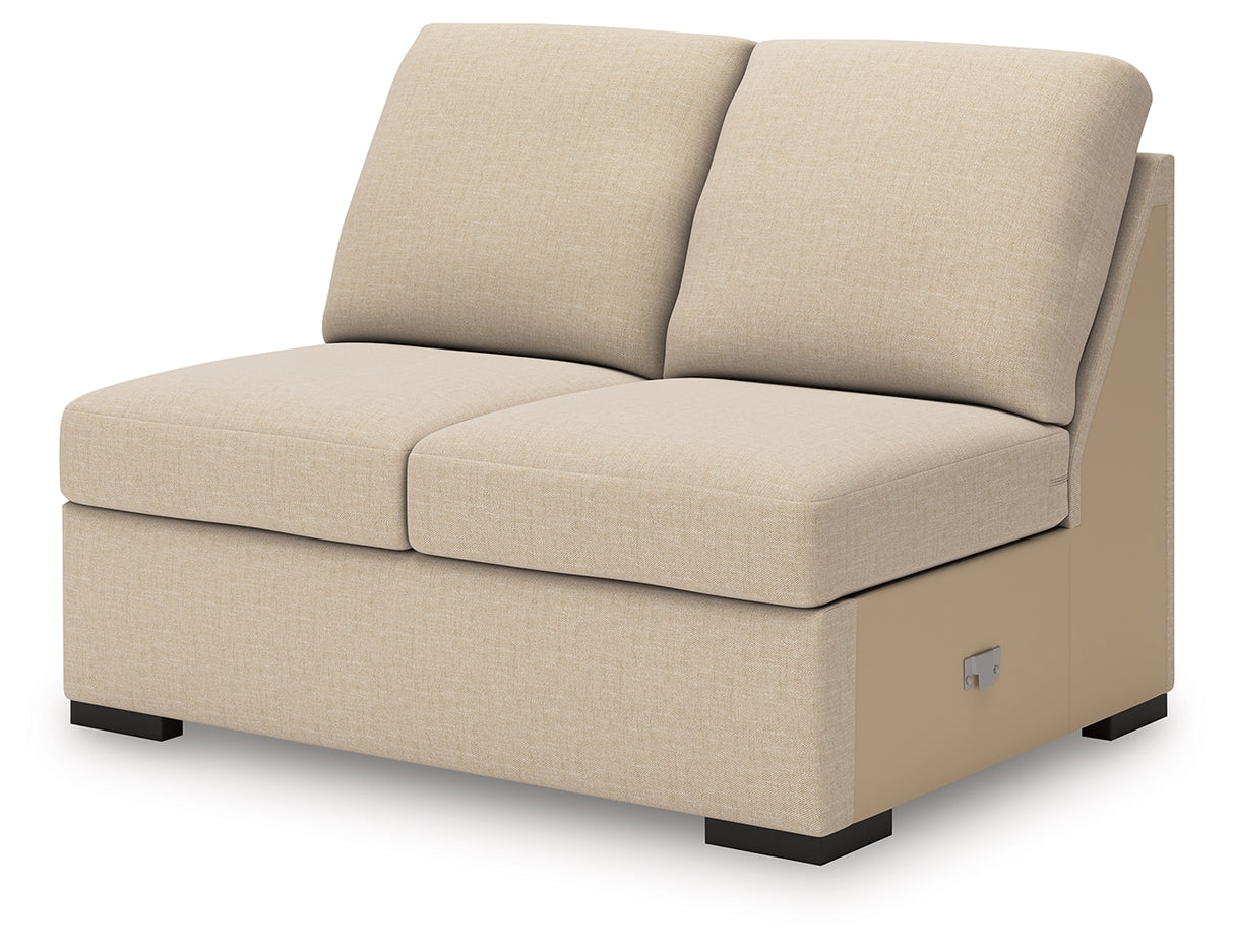 LadyMae Twill Armless Loveseat from Ashley - Luna Furniture