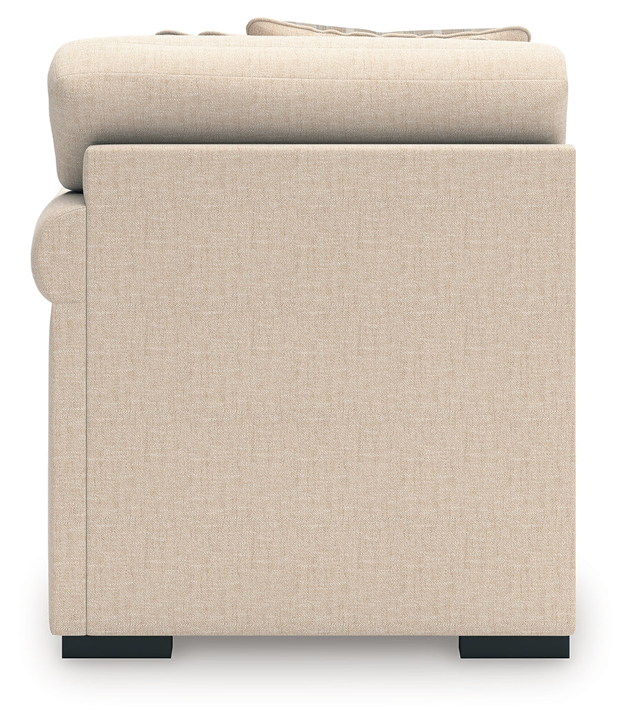 LadyMae Twill Right-Arm Facing Corner Chaise from Ashley - Luna Furniture