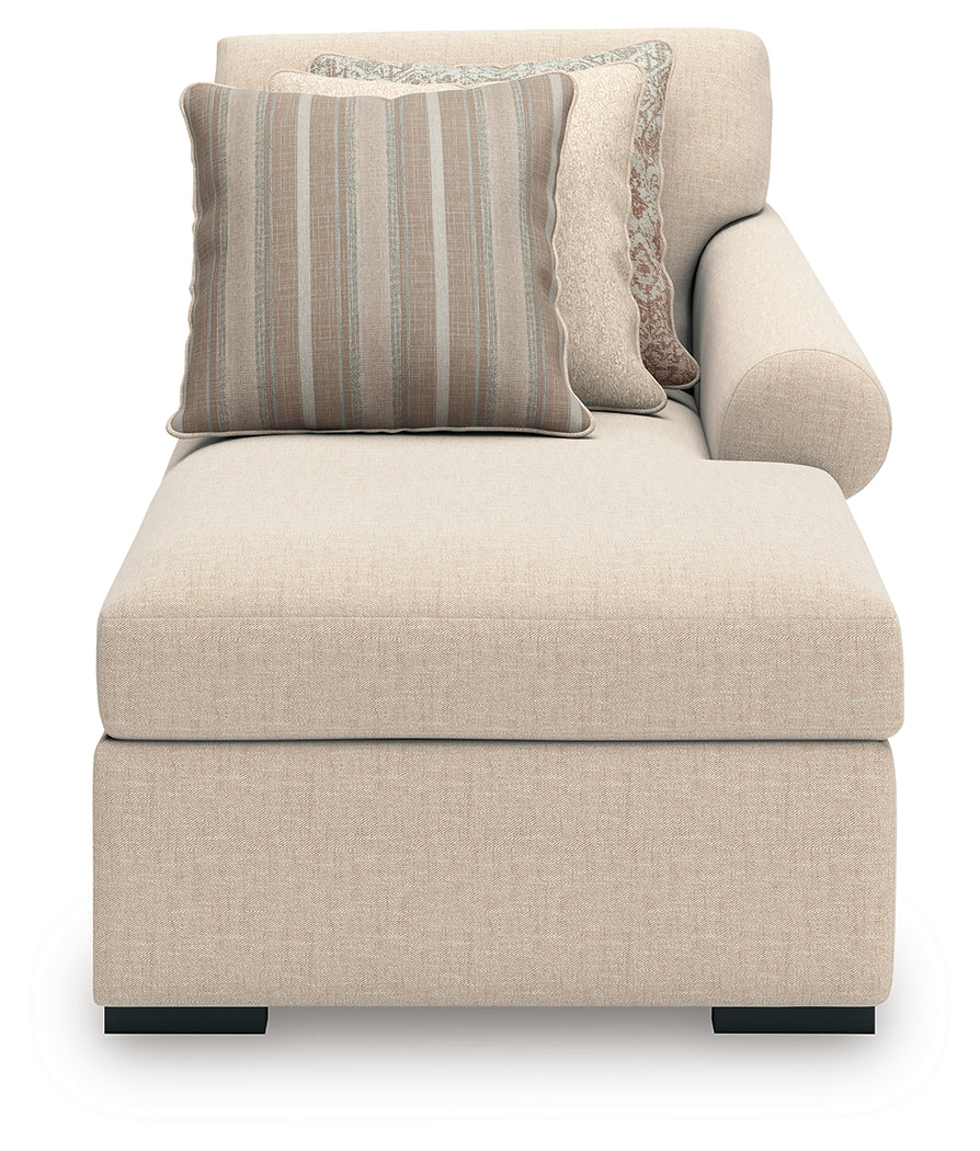 LadyMae Twill Right-Arm Facing Corner Chaise from Ashley - Luna Furniture