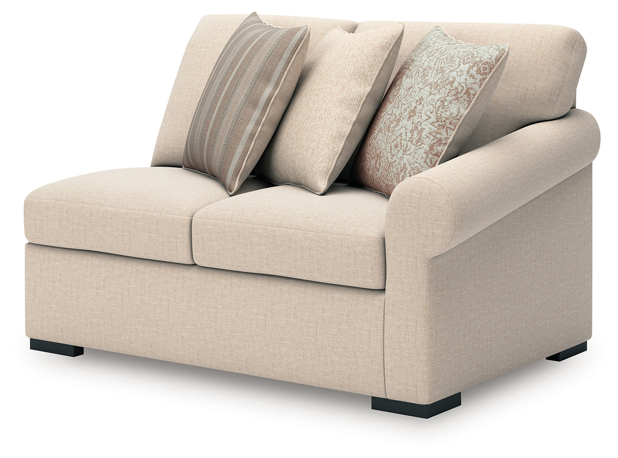 LadyMae Twill Right-Arm Facing Loveseat from Ashley - Luna Furniture