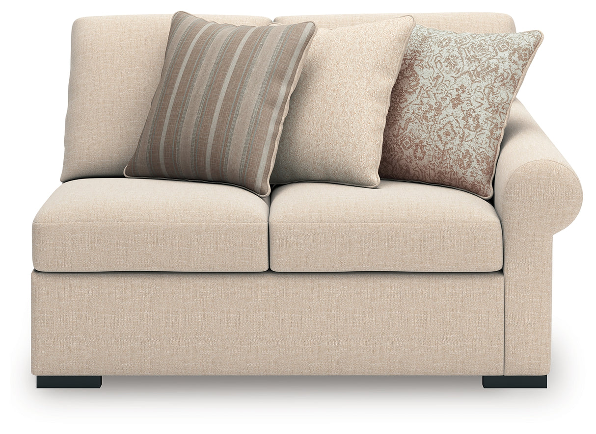 LadyMae Twill Right-Arm Facing Loveseat from Ashley - Luna Furniture