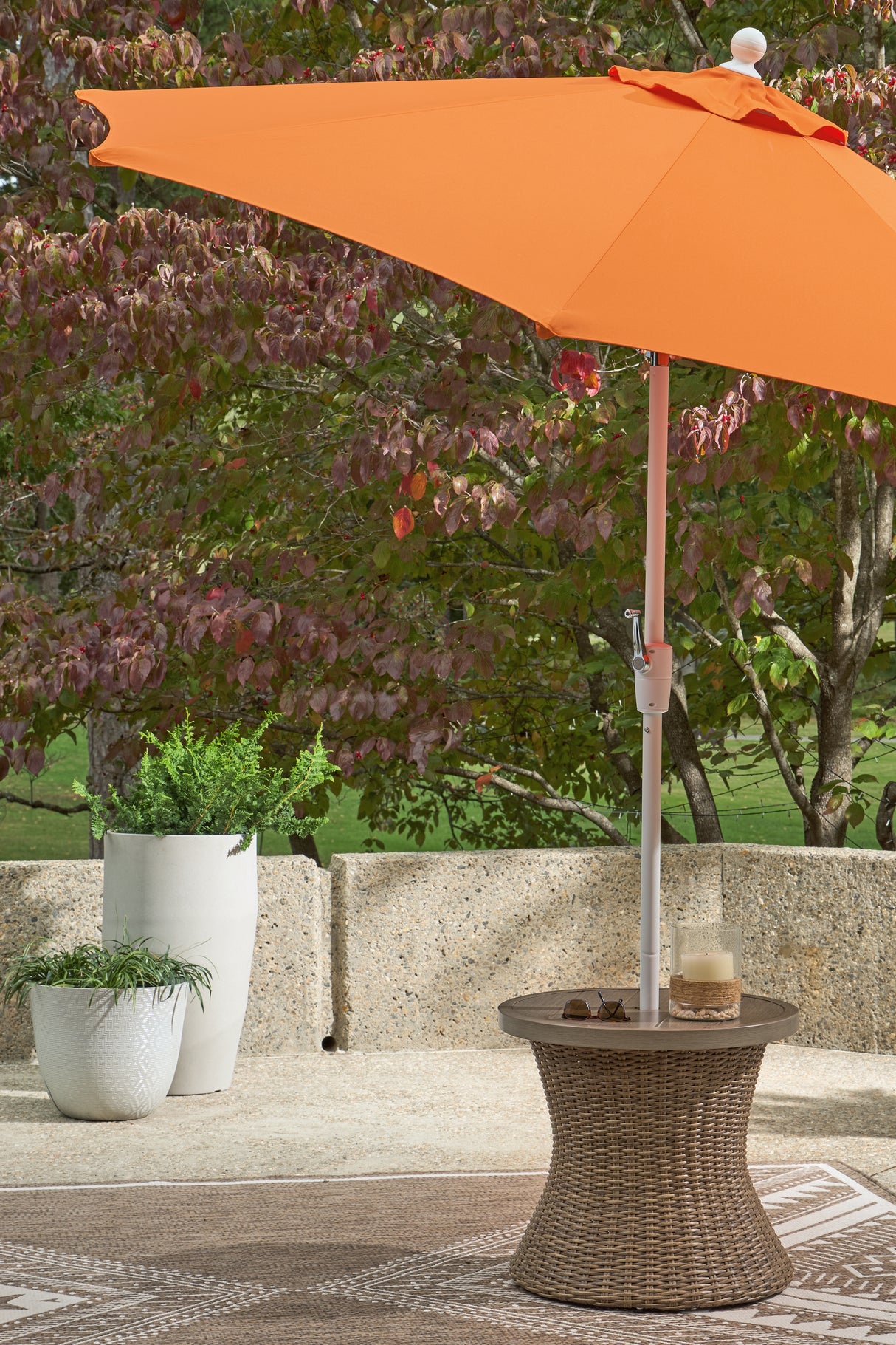 Laguna Heights Beige Outdoor End Table from Ashley - Luna Furniture