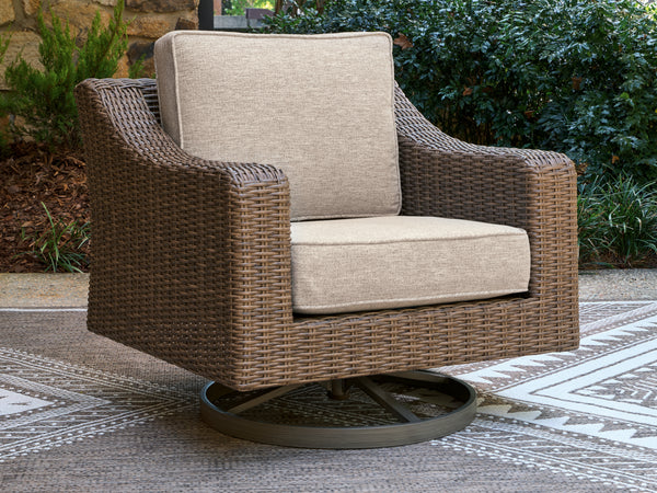 Laguna Heights Beige Swivel Lounge with Cushion