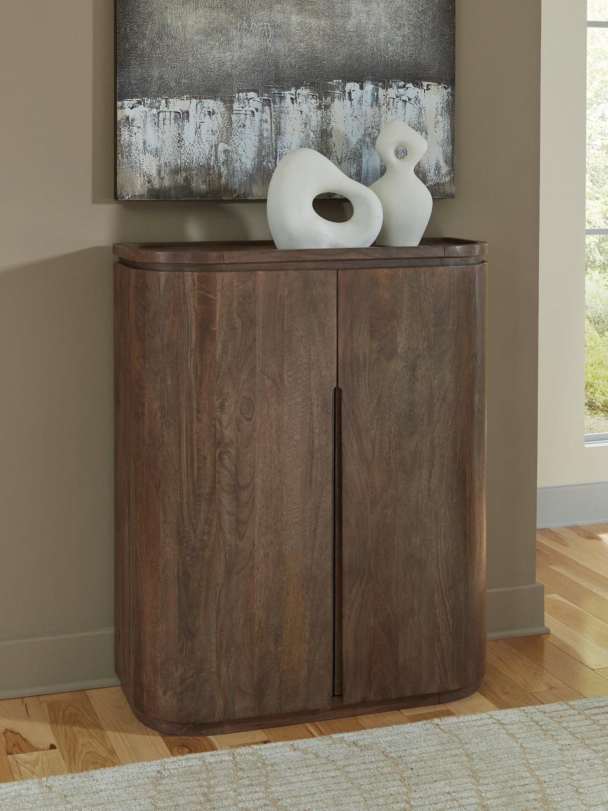 Landermont Medium Brown Bar Cabinet from Ashley - Luna Furniture
