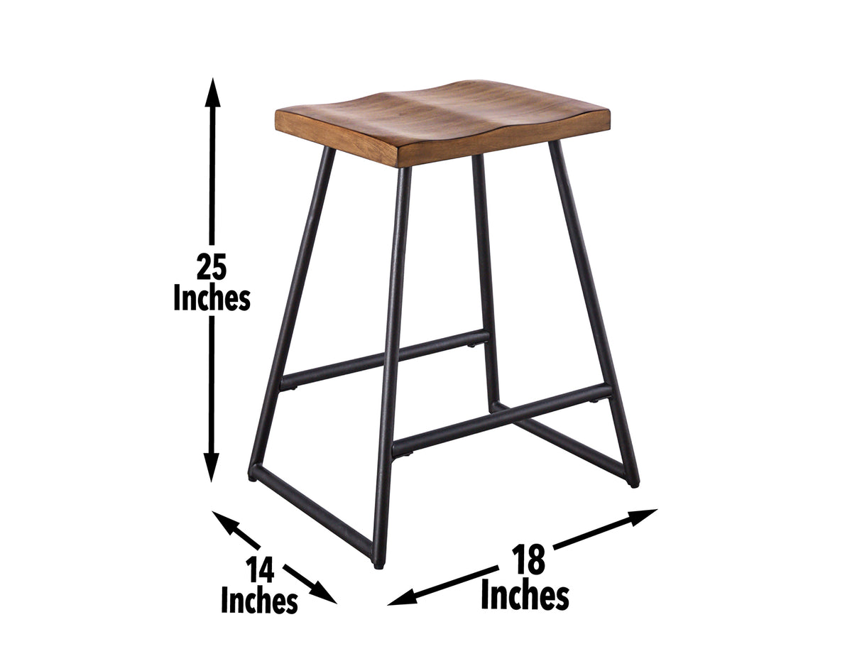 Landon 24″ Backless Counter Stool, Set of 2 from Steve Silver - Luna Furniture