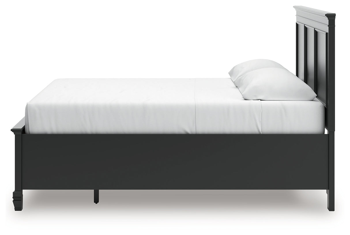 Lanolee King Panel Storage Bed with Dresser in Black from Ashley - Luna Furniture