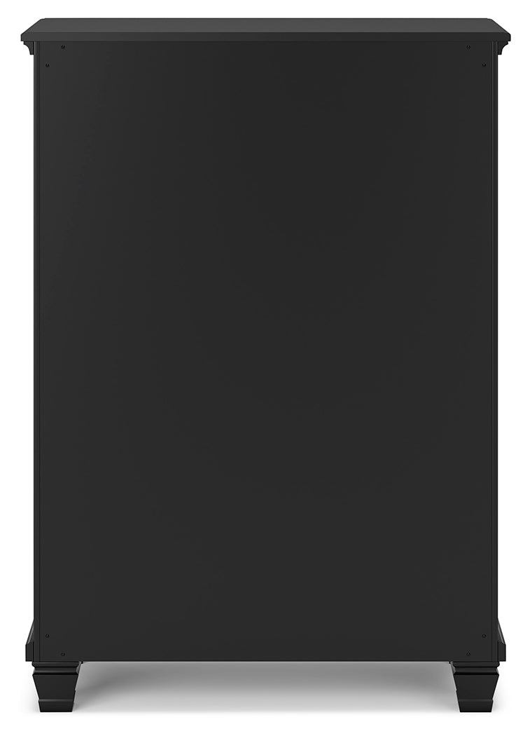 Lanolee Queen Panel Storage Bed with Dresser and Chest in Black from Ashley Furniture - Luna Furniture