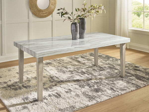 Larawyn Bisque Marble Top Dining Table