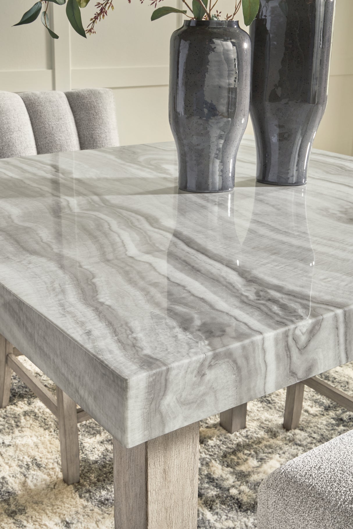 Larawyn Bisque Counter Height Dining Table and 4 Barstools from Ashley - Luna Furniture