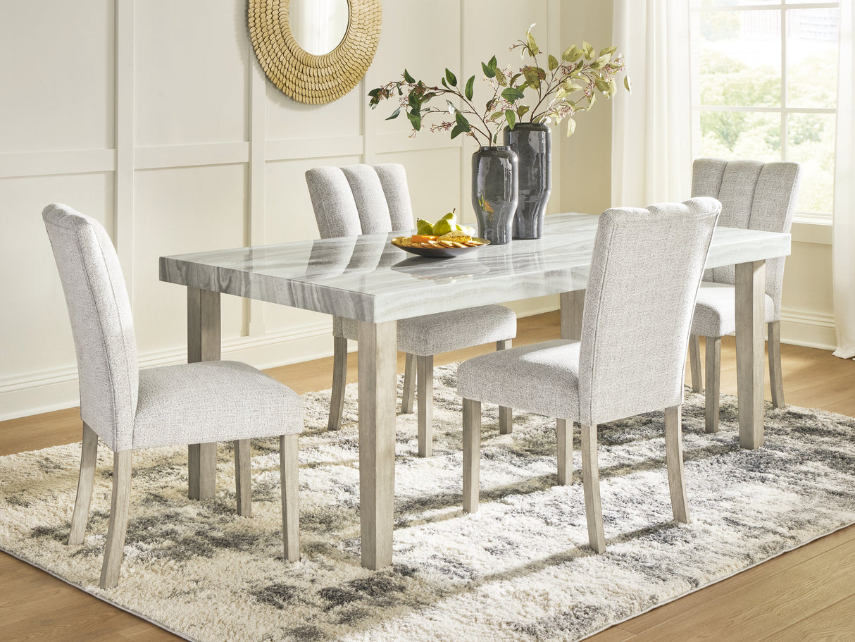 Larawyn Bisque Dining Table and 4 Chairs from Ashley - Luna Furniture