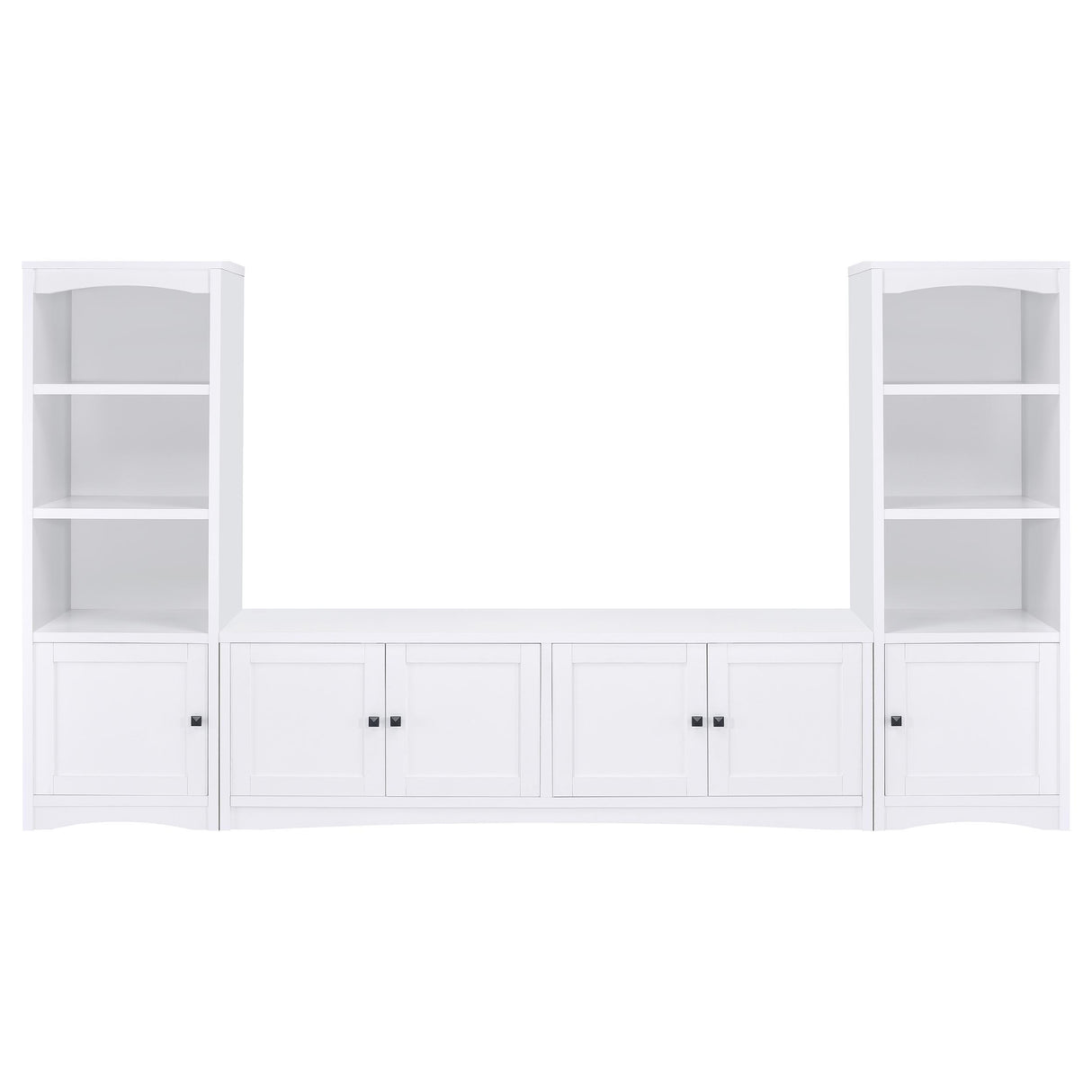 Laughlin White 3-Piece Entertainment Center TV Stand from Coaster - Luna Furniture