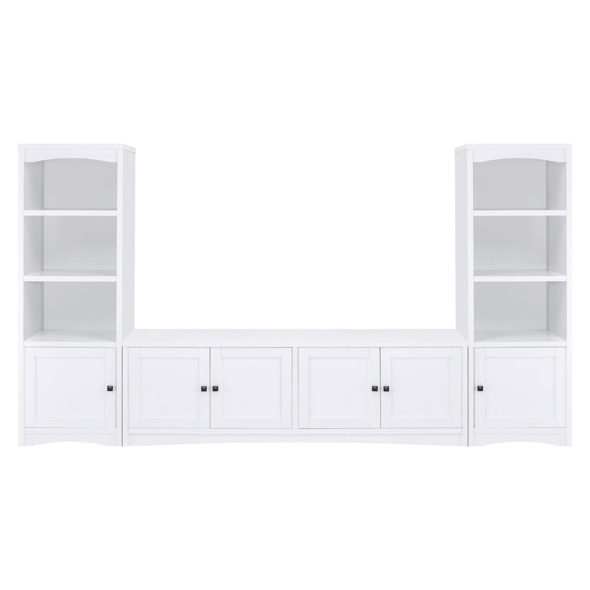 Laughlin White 3-Shelf Engineered Wood Media Tower from Coaster - Luna Furniture