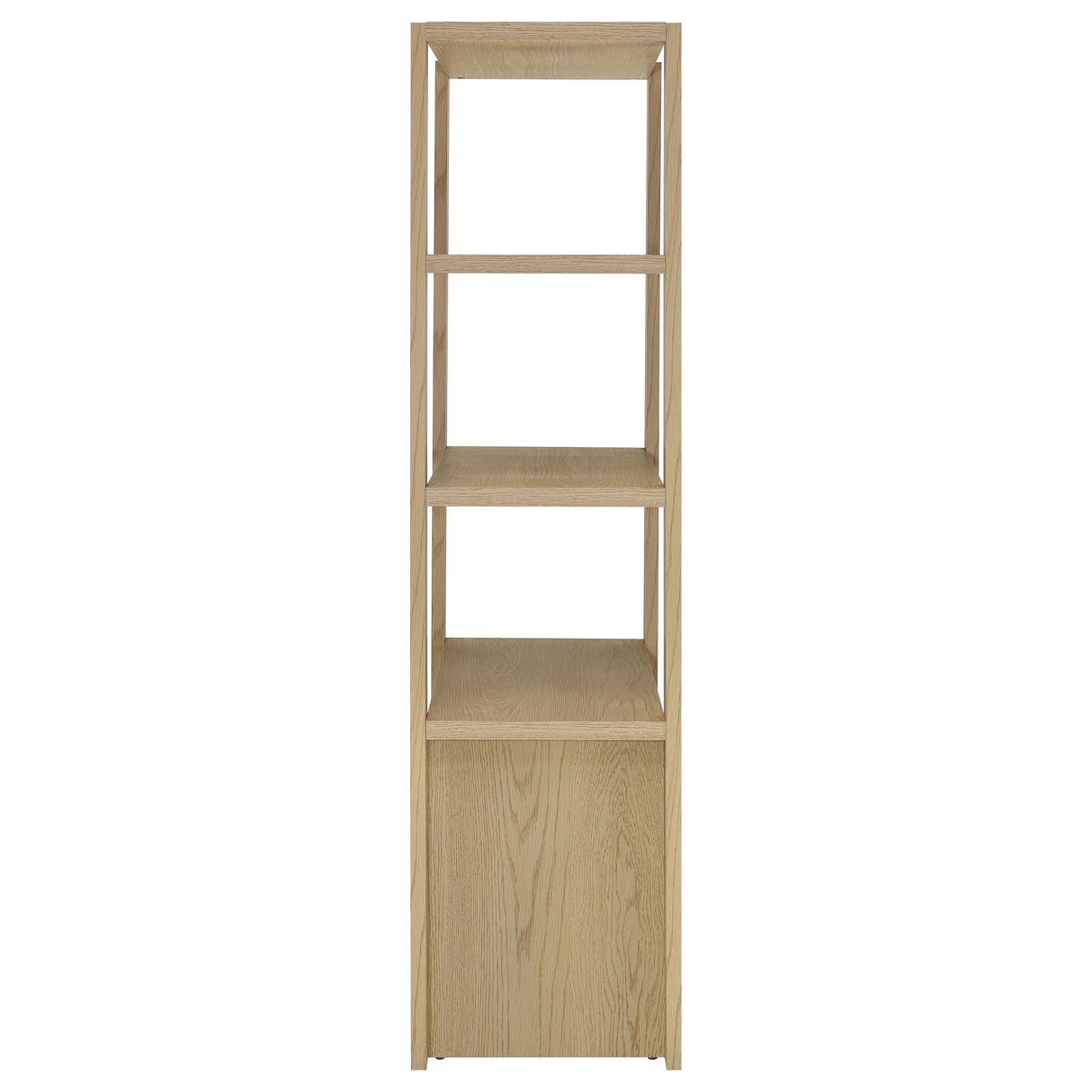 Laurelton Light Oak 3-Shelf Media Tower Tall Pier Cabinet from Coaster - Luna Furniture