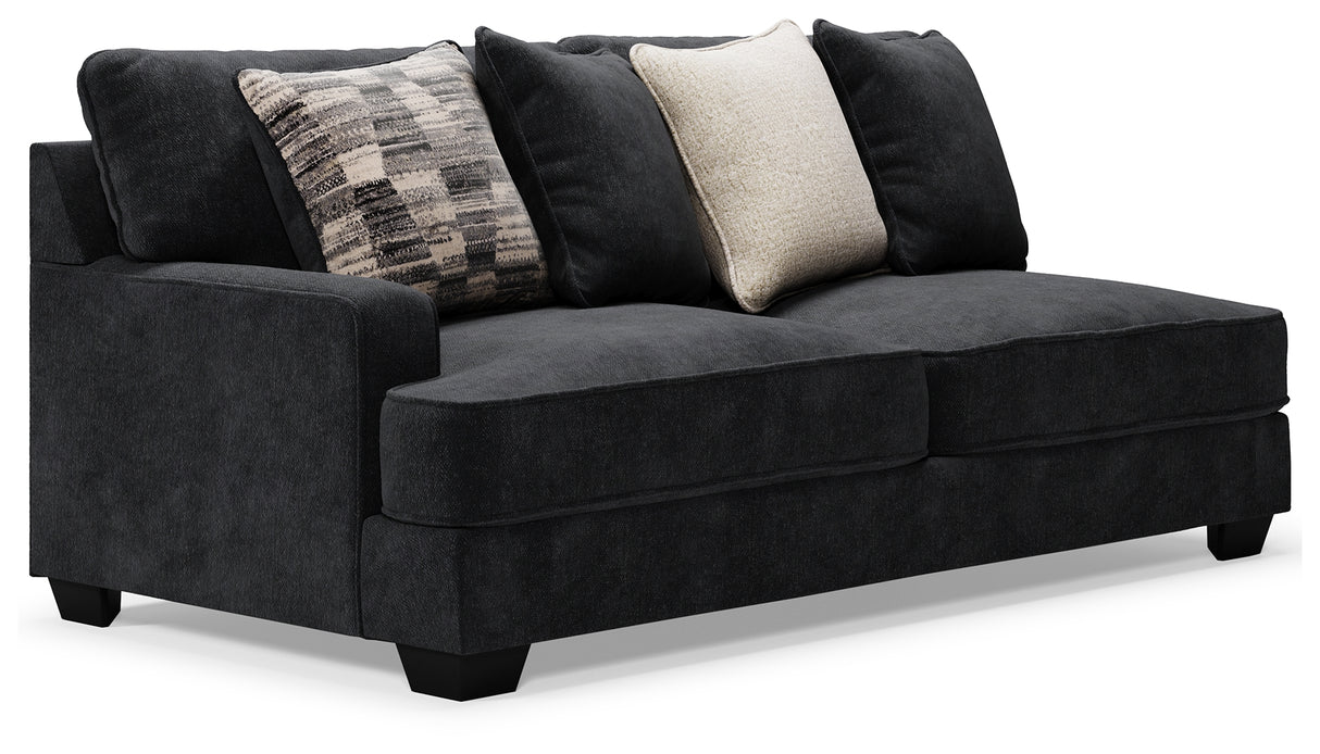 Lavernett Charcoal 5-Piece Sectional and Ottoman from Ashley - Luna Furniture