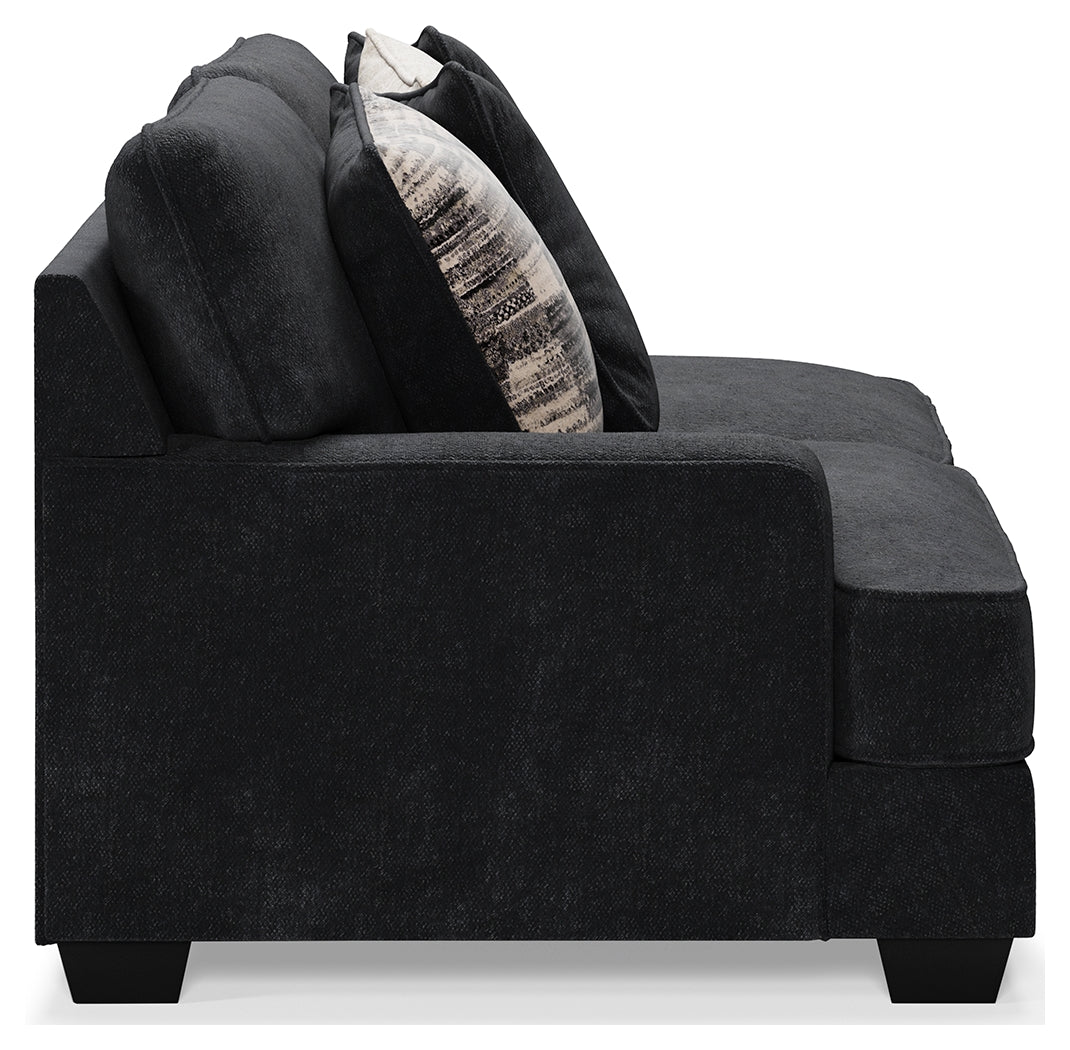 Lavernett Charcoal 5-Piece Sectional and Ottoman from Ashley - Luna Furniture