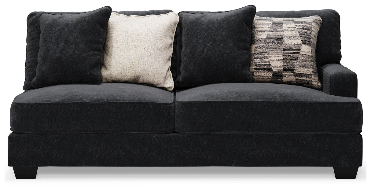 Lavernett Charcoal 5-Piece Sectional and Ottoman from Ashley - Luna Furniture
