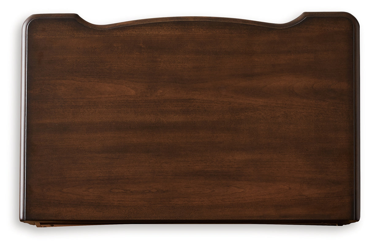 Lavinton California King Poster Bed with Mirrored Dresser, Chest and 2 Nightstands in Brown from Ashley - Luna Furniture