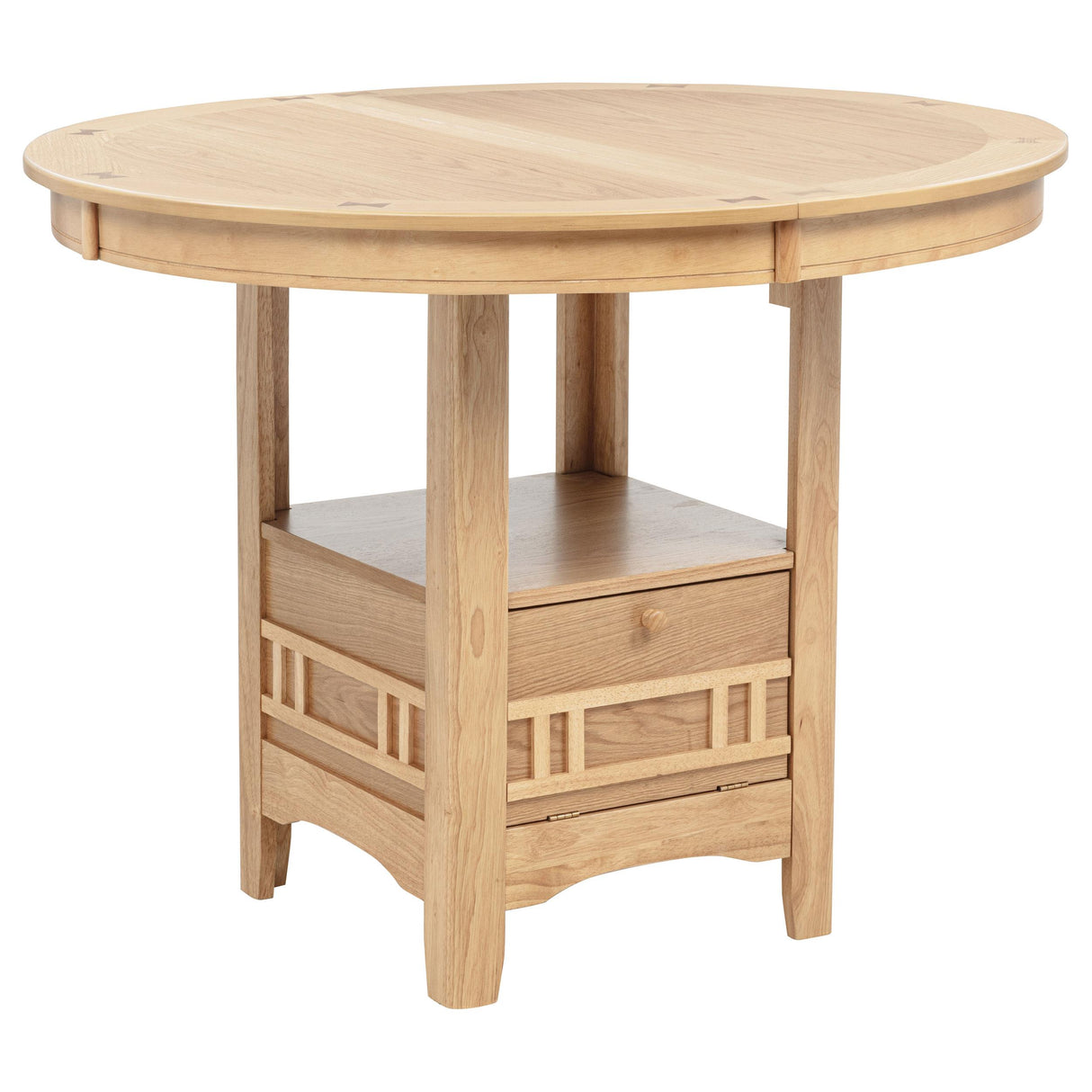 Lavon Light Oak Oval 60-inch Counter Height Extension Dining Table from Coaster - Luna Furniture