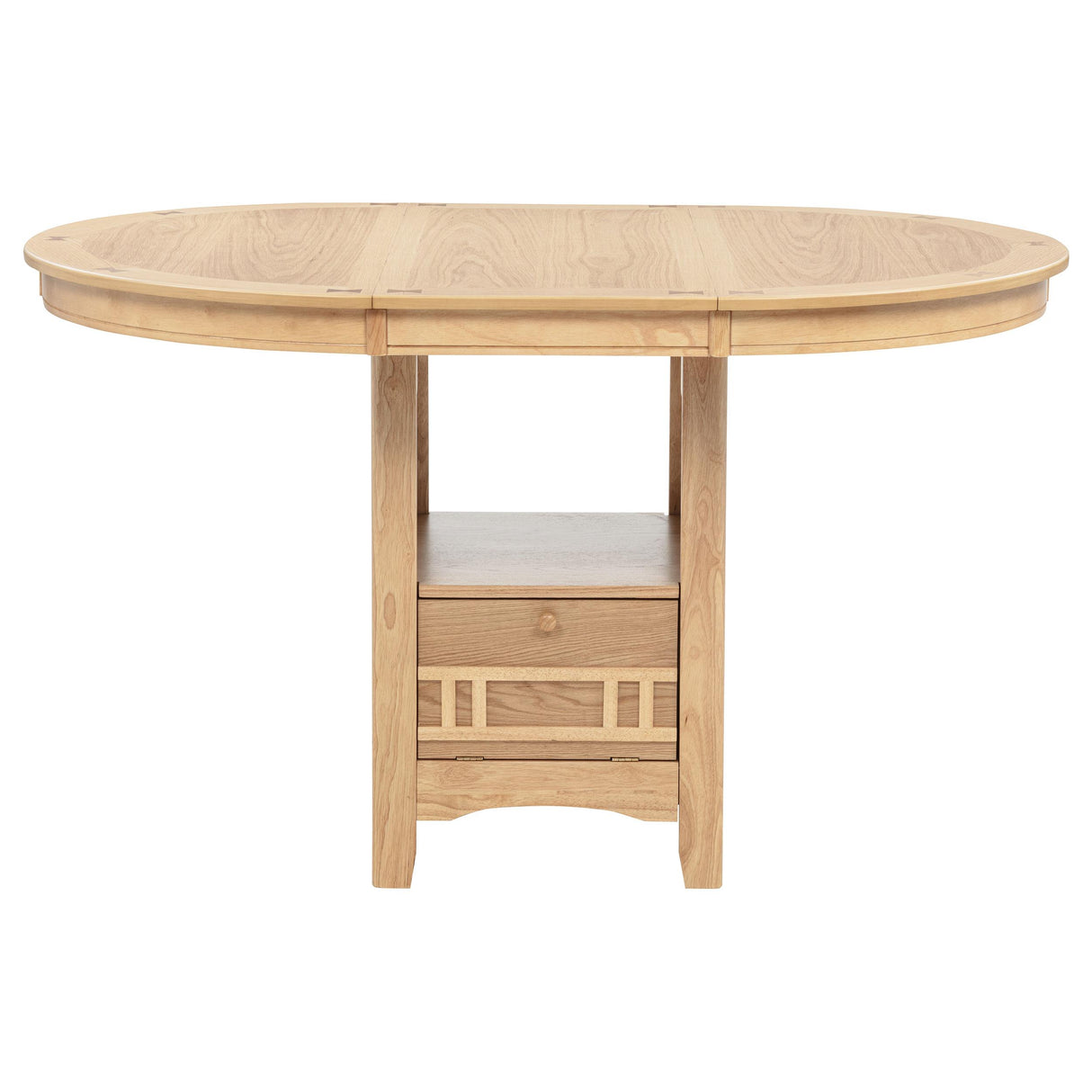Lavon Light Oak Oval 60-inch Counter Height Extension Dining Table from Coaster - Luna Furniture