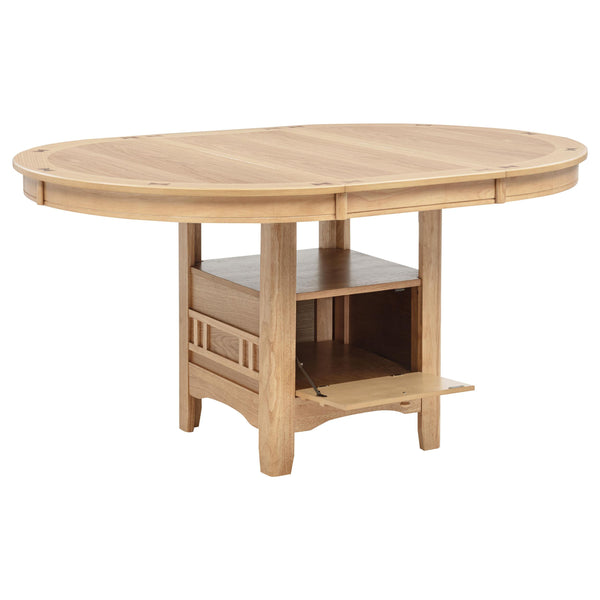 Lavon Light Oak Oval 60-inch Wood Extension Leaf Dining Table