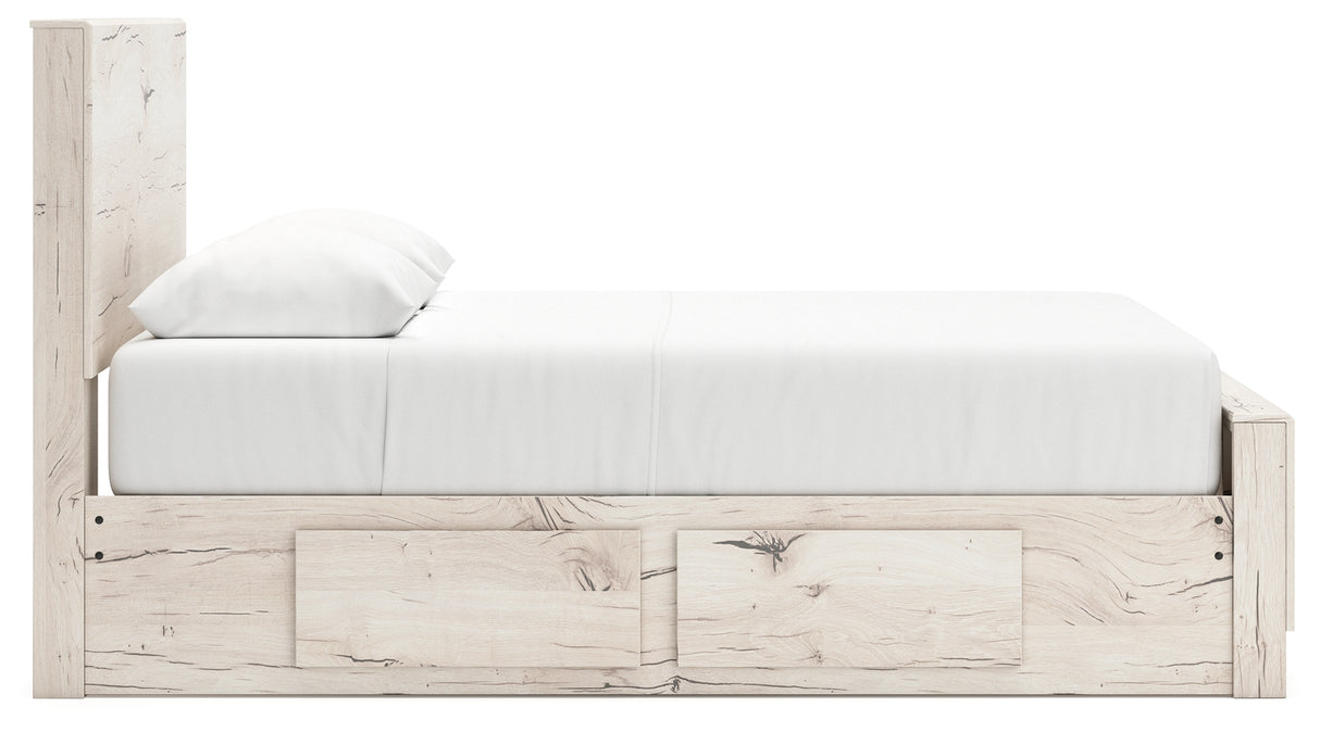 Lawroy Light Natural Queen Panel Bed with Dresser from Ashley - Luna Furniture