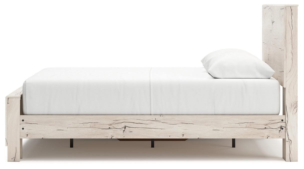 Lawroy Light Natural Queen Panel Bed with Dresser from Ashley - Luna Furniture