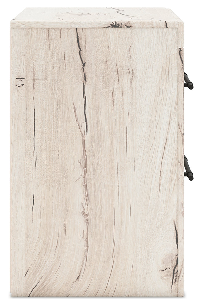 Lawroy Twin Panel Headboard with Nightstand in Light Natural from Ashley - Luna Furniture